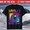 Disstressed Level 17 Unlocked Among With Us 17th Birthday T-Shirt