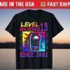 Disstressed Level 19 Unlocked Among With Us 19th Birthday T-Shirt