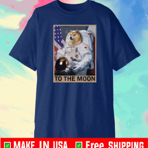 Dogecoin Astronaut To the Moon Blockchain HODL Crypto T-Shirt