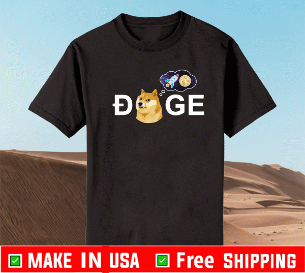 Dogecoin Doge HODL To the Moon Crypto Meme T-Shirt