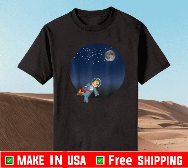 Dogecoin to the Moon Astronaut DOG Stock BlockcDogecoin to the Moon Astronaut DOG Stock Blockchain HODL T-Shirthain HODL T-Shirt