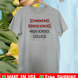 Elementary Middle School High School 2021 Junior High Graduation Shirt