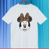 Mickey And Friends Minnie Mouse Leopard Bow Portrait T-Shirt