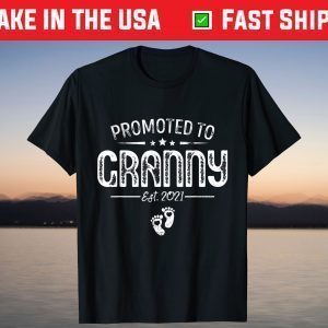 Promoted To Granny Est 2021 Tee Cute Mother's Day T-Shirt