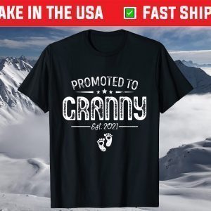 Promoted To Granny Est 2021 Tee Cute Mother's Day T-Shirt
