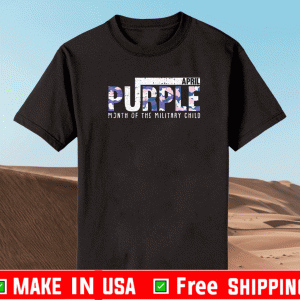 Purple Camo Month Of The Military Child Army Soldier Shirt