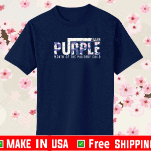 Purple Camo Month Of The Military Child Army Soldier Shirt