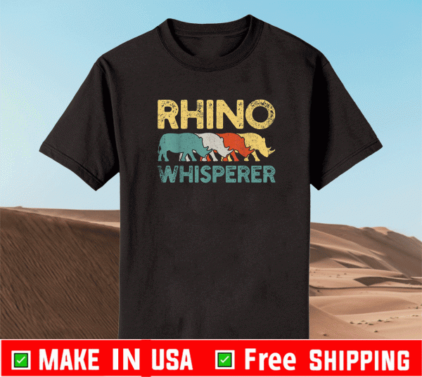 Rhino Rhinoceros Retro Vintage T-Shirt