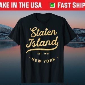 Staten Island Woodgrain NYC USA T-Shirt