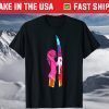 Surf Girl Pastel Watercolor Cute Surfing Female Surfer T-ShirtSurf Girl Pastel Watercolor Cute Surfing Female Surfer T-Shirt