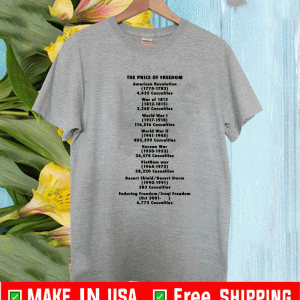 The price of freedom American revolution 1775 1783 4,435 casualties Shirt