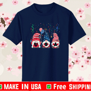 Three Gnomes Celebrating Independence USA Day 4th Of July T-Shirt