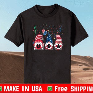 Three Gnomes Celebrating Independence USA Day 4th Of July T-Shirt