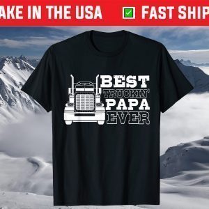 Truck Driver Dad Funny Gift - Best Truckin' Papa Ever T-Shirt