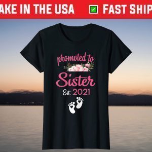 Womens Promoted To Sister 2021 Shirt Mother's Day For New Sister T-Shirt