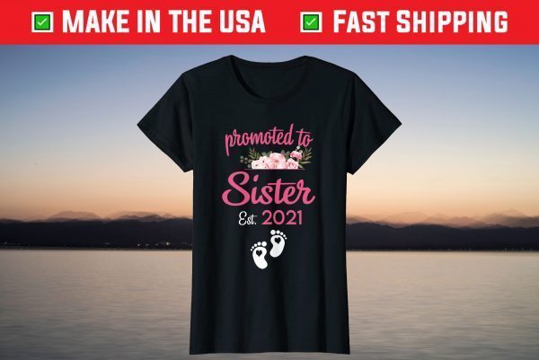 Womens Promoted To Sister 2021 Shirt Mother's Day For New Sister T-Shirt