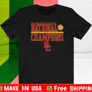 Charcoal USC Trojans 2021 NCAA Women's Beach Volleyball National Champions T-Shirt
