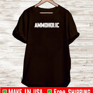 AMMOHOLIC AMERICAN FLAG ON LEFT SLEEVE T-SHIRT