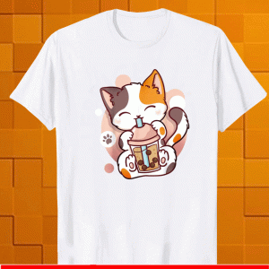 Cat boba tea bubble tea anime kawaii neko Tee Shirts