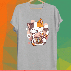 Cat boba tea bubble tea anime kawaii neko Tee Shirts