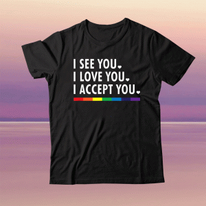 I See I Love You I Accept You LGBTQ Ally Gay Pride Tee Shirt
