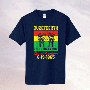 Juneteenth celebrating black freedom 1865 flag tee shirt