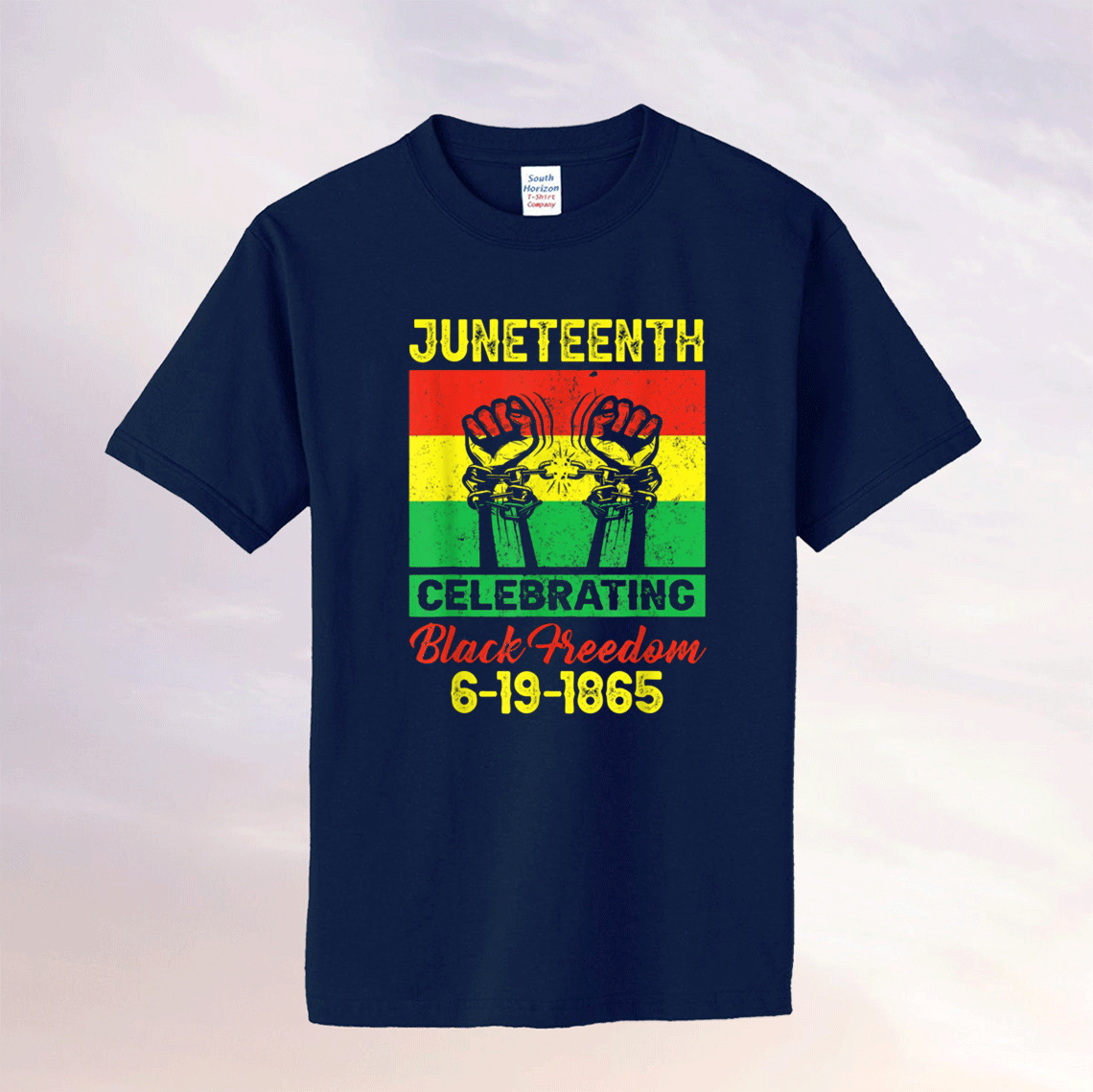 Juneteenth celebrating black freedom 1865 flag tee shirt