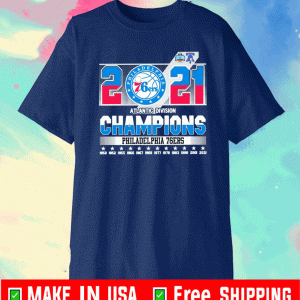 Philadelphia 76ers 2021 Atlantic Division Champions Shirt