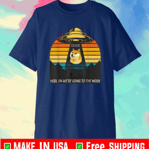 To The Moon Dogecoin Crypto Meme UFO DOGE T-Shirt