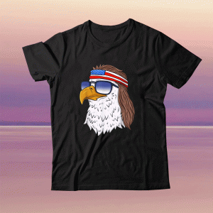 American Bald Eagle Mullet 4th Of July Funny USA Patriotic Tee Shirt