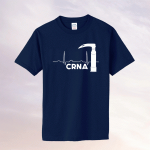 Anesthesia CRNA with a Mac laryngoscope with EKG Tracing Tee Shirt