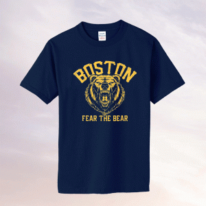 Fear The Bear Hockey Beaware of Boston Bruin Wild Forest T-Shirt