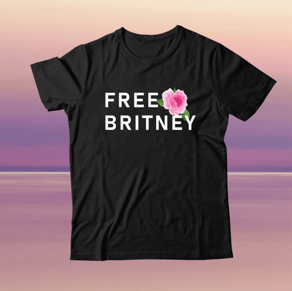 Free Britney Pink Rose Tee Shirt