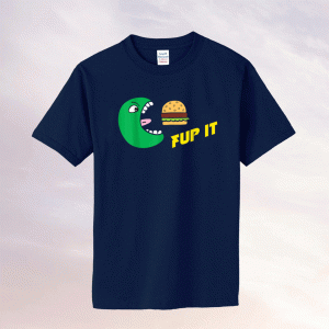 Fup It Cheeseburger Monster Cartoon Tee Shirt