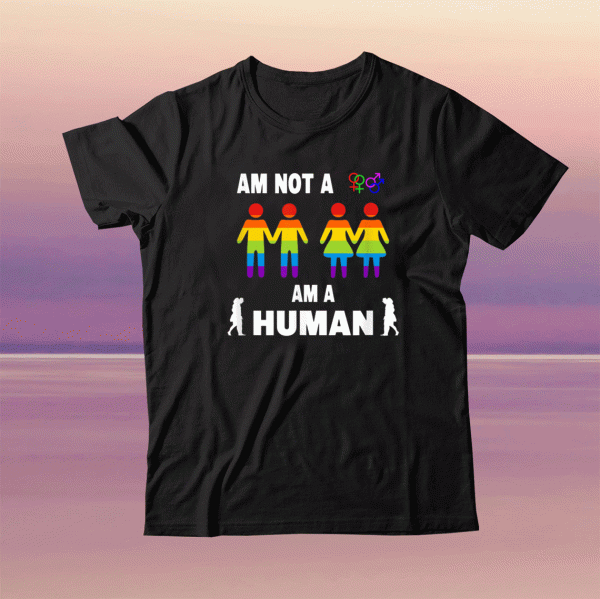 HUMAN No LGBT Flag Gay Pride Month Rainbow No Lesbian Tee Shirt