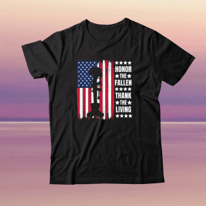 Honor The Fallen Thank The Living Memorial Day Veteran Tee Shirt