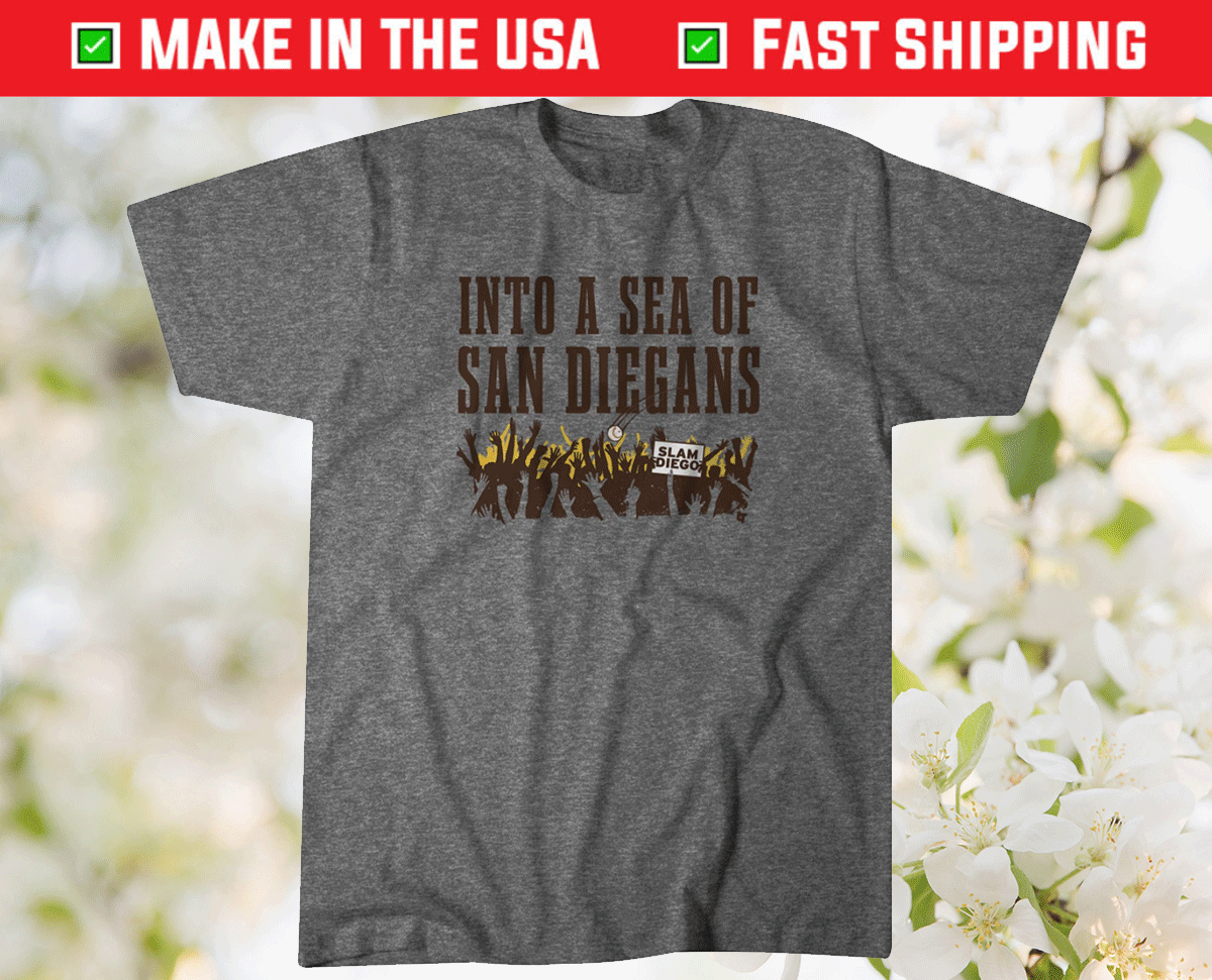 Into a Sea of San Diegans San Diego Baseball Tee Shirt