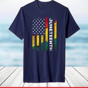 Juneteenth Freedom Day American Flag Black Pride T-Shirt