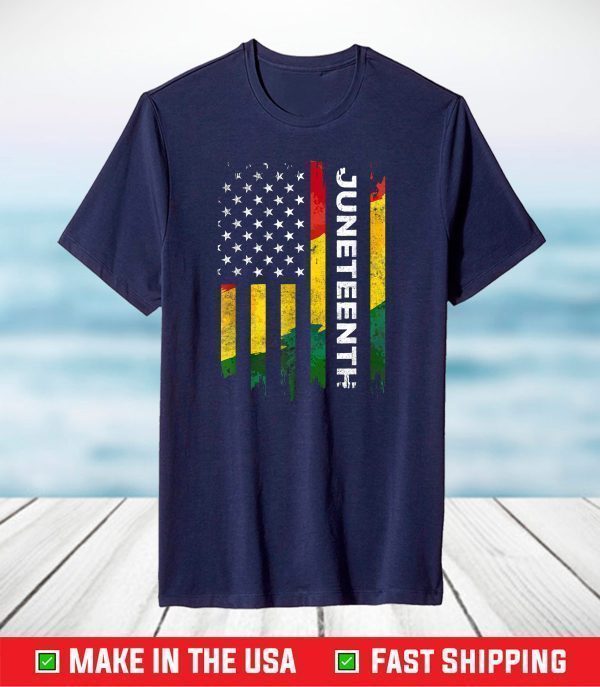 Juneteenth Freedom Day American Flag Black Pride T-Shirt