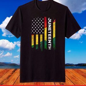 Juneteenth Freedom Day American Flag Black Pride T-Shirt