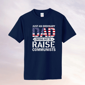 Just An Ordinary Dad Trying Not To Raise Communist Skull Dad Tee Shirt
