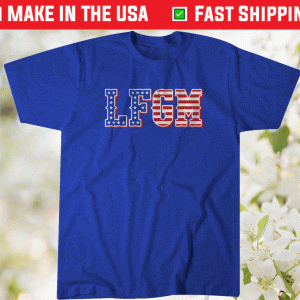 LFGM USA Flag New York Baseball T-Shirt