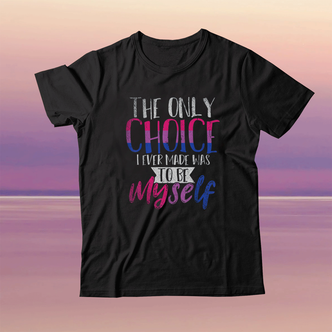 LGBT Bi Pride Proud Bisexual Bisexuality Flag Gift Bisexual Tee Shirt