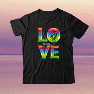 Retro Love Celebrate It Cool Gay Pride TShirt