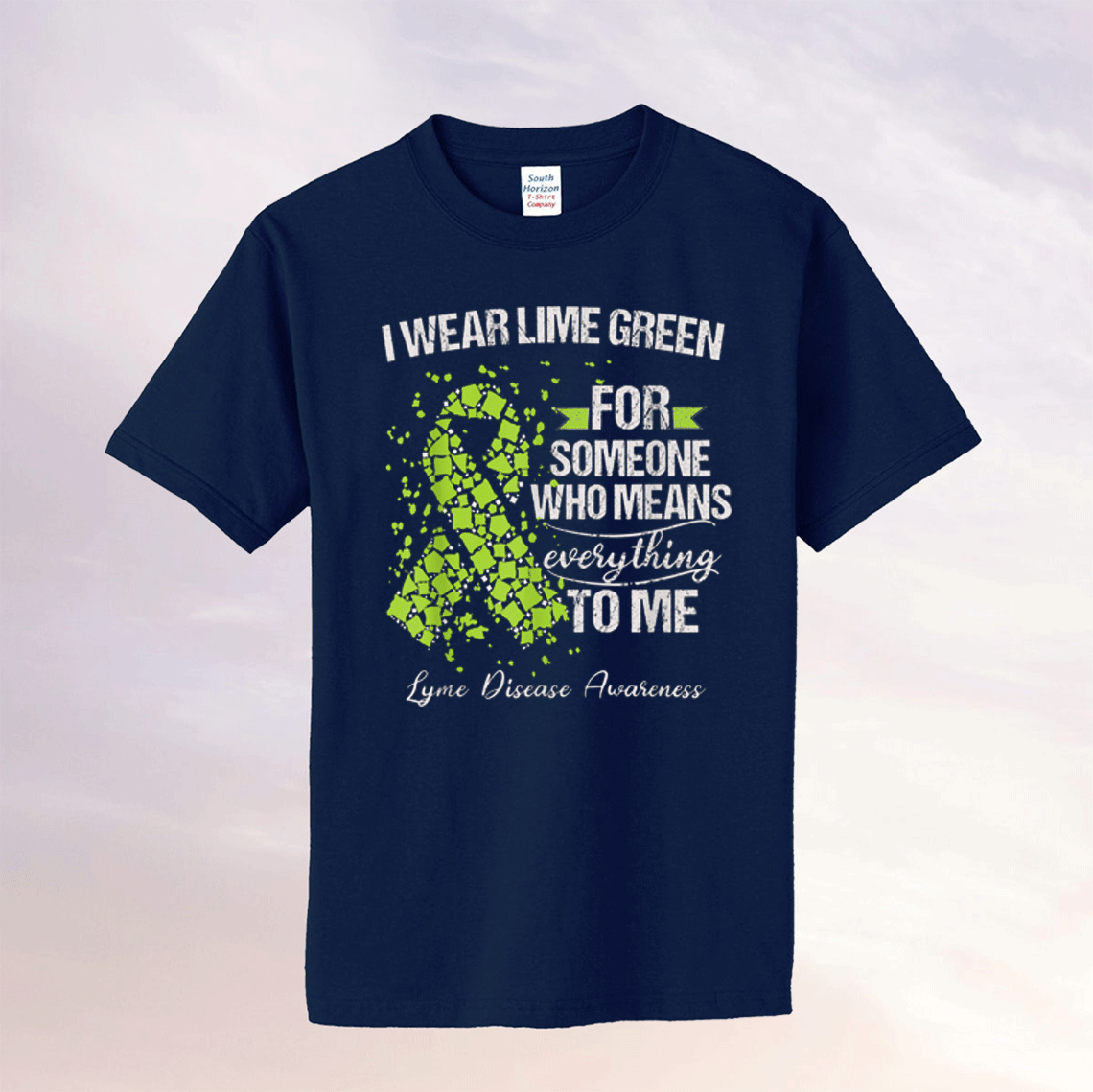 Lyme Disease Awareness Warrior Support Survivor I Wear Lime Tee Shirt