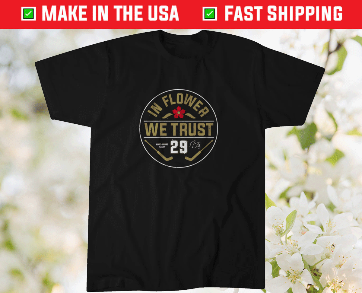 Marc-André Fleury In Flower We Trust Tee Shirt