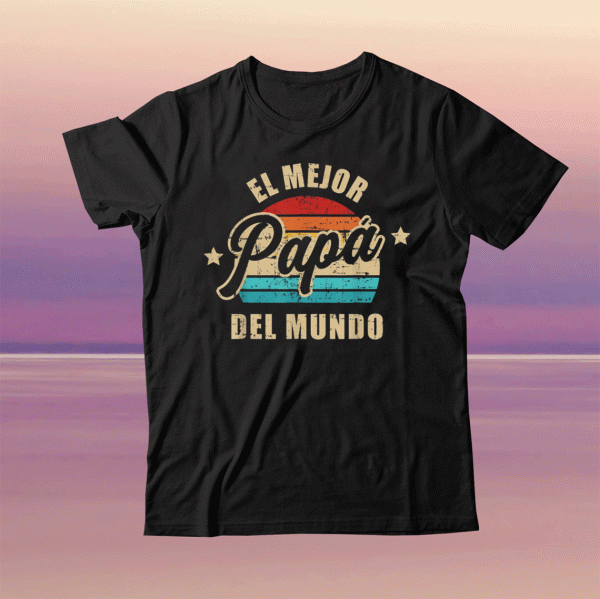 El mejor papá del mundo para dia del padre vintage T-Shirt