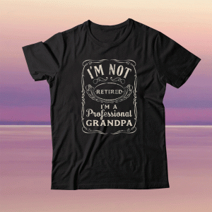 Funny I'm Not Retired I'm A Professional Grandpa Vintage T-Shirt