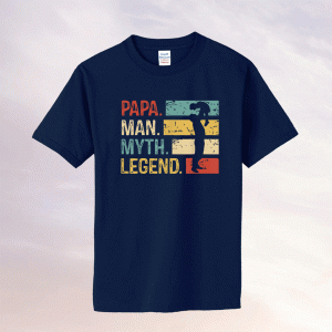 Womens Papa Man Myth Legend Vintage Dad Shirts
