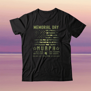 Murph Challenge Memorial Day 2021 Patriotic WOD Workout Camo Tee Shirt